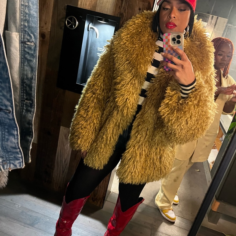 Free People Stargazer faux fur coat - Picture 1 of 3